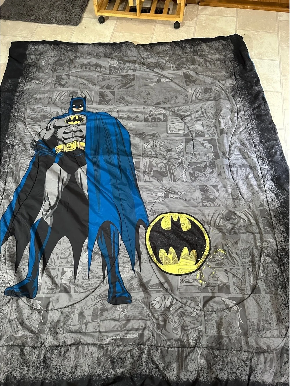 Vintage 1992 Y2K Batman Twin Comforter Set DC Comics Retro Comic Panels
